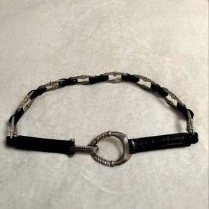 Brighton Silver and Leather Link Belt